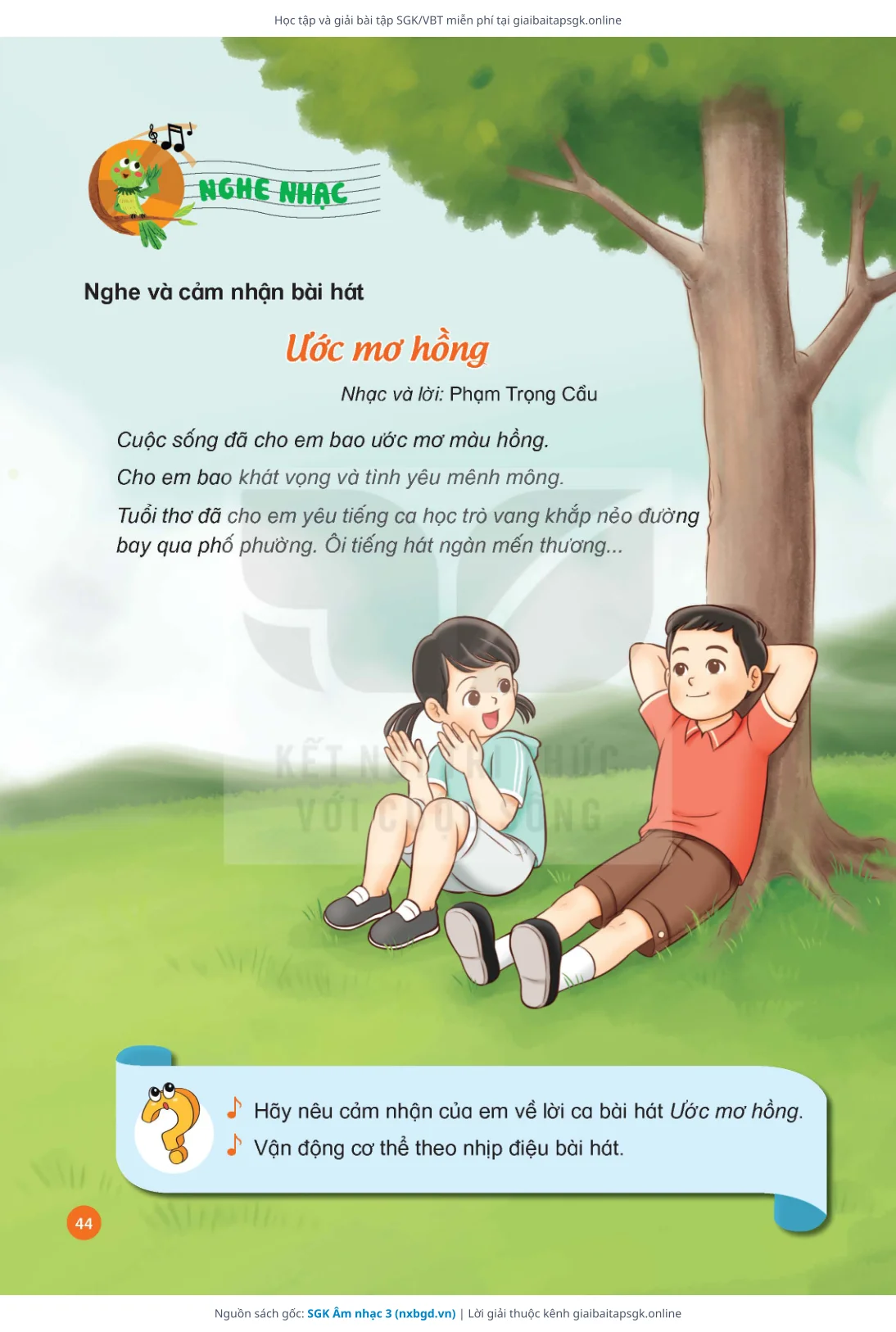 Trang 45 sách giáo khoa SGK Âm nhạc 3 thu nhỏ