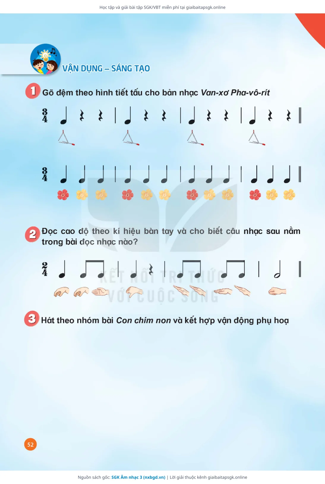 Trang 53 sách giáo khoa SGK Âm nhạc 3 thu nhỏ