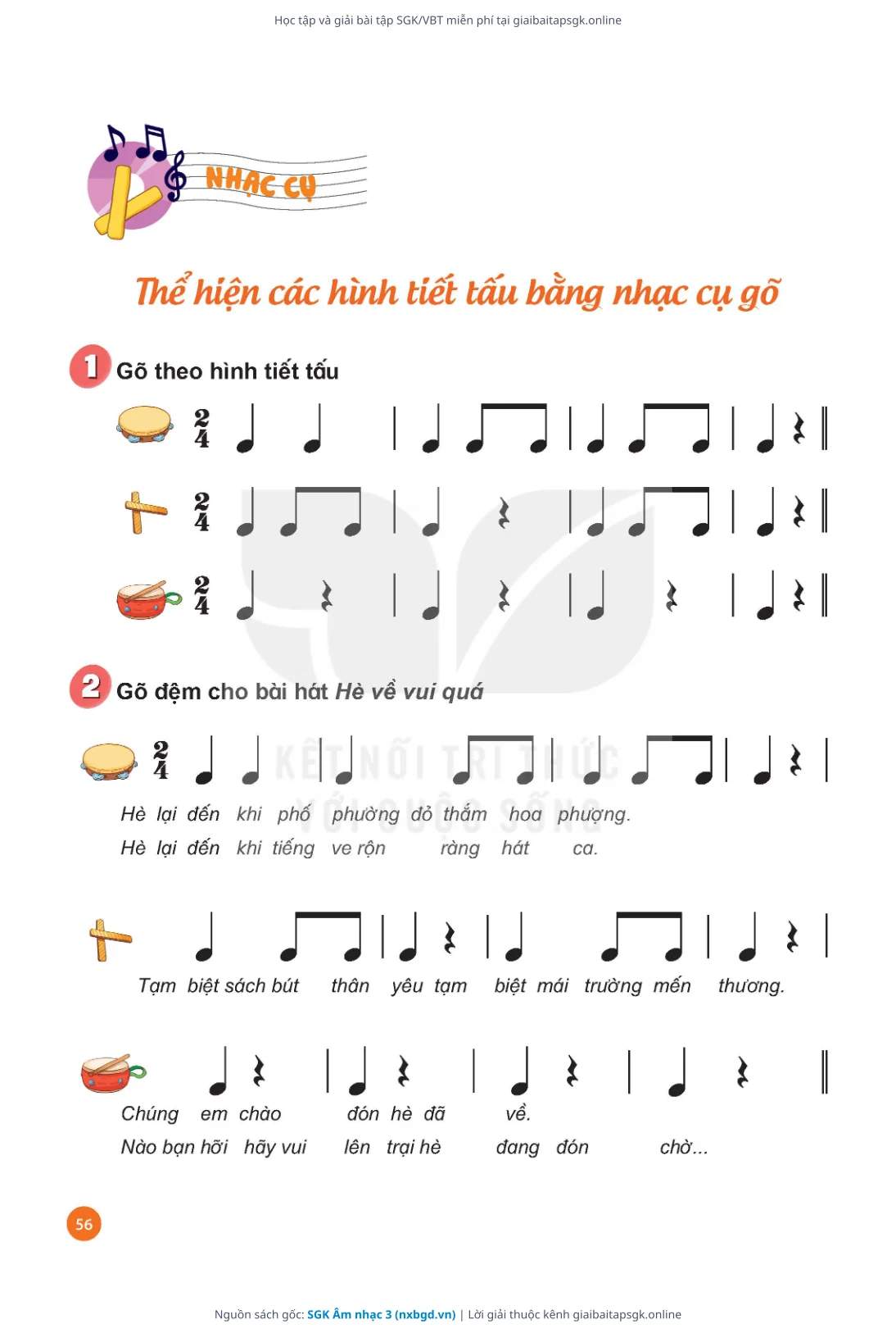 Trang 57 sách giáo khoa SGK Âm nhạc 3 thu nhỏ