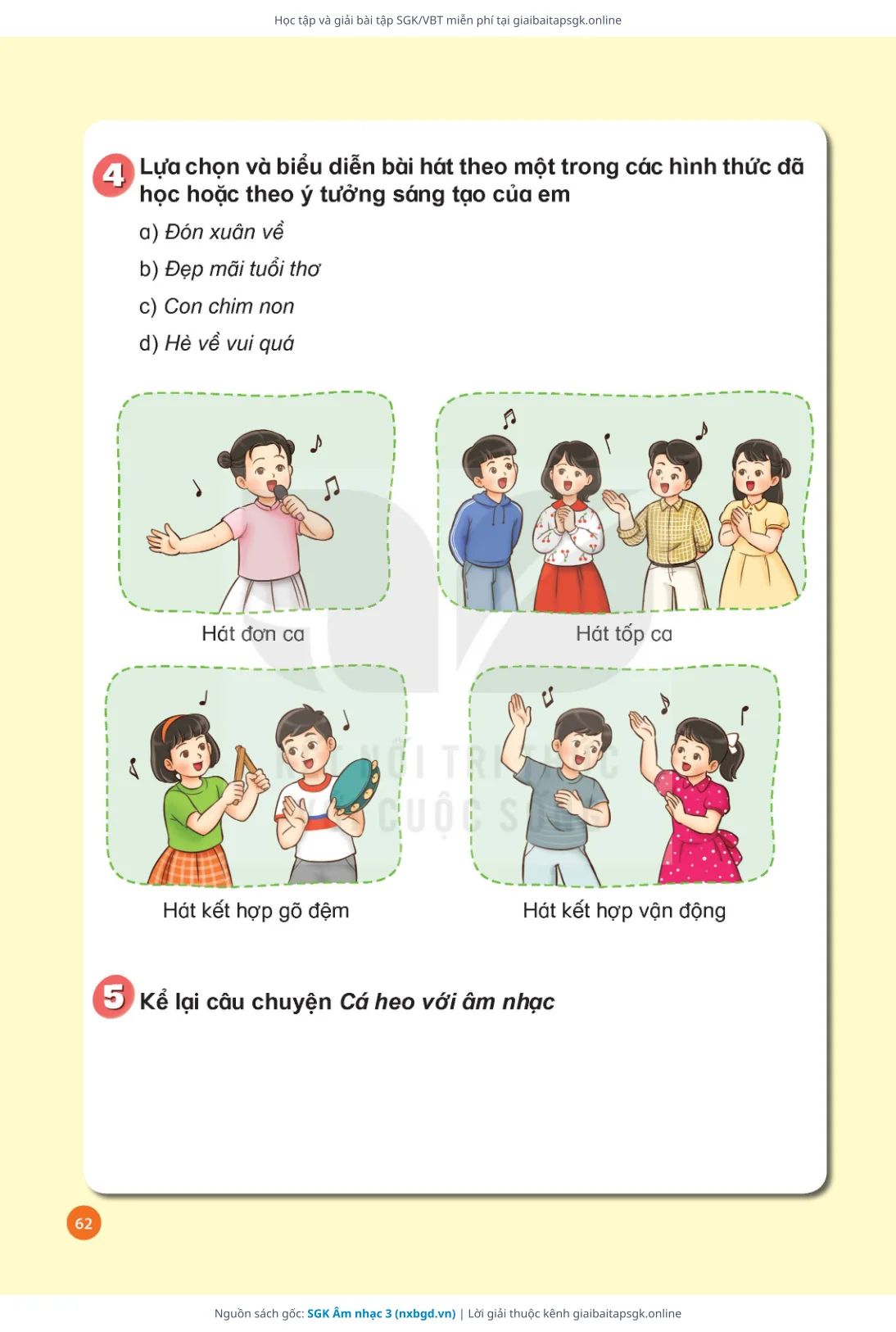 Trang 63 sách giáo khoa SGK Âm nhạc 3 thu nhỏ
