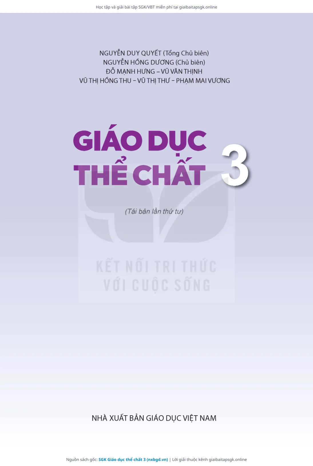 Trang 2 sách giáo khoa SGK Giáo dục thể chất 3 thu nhỏ