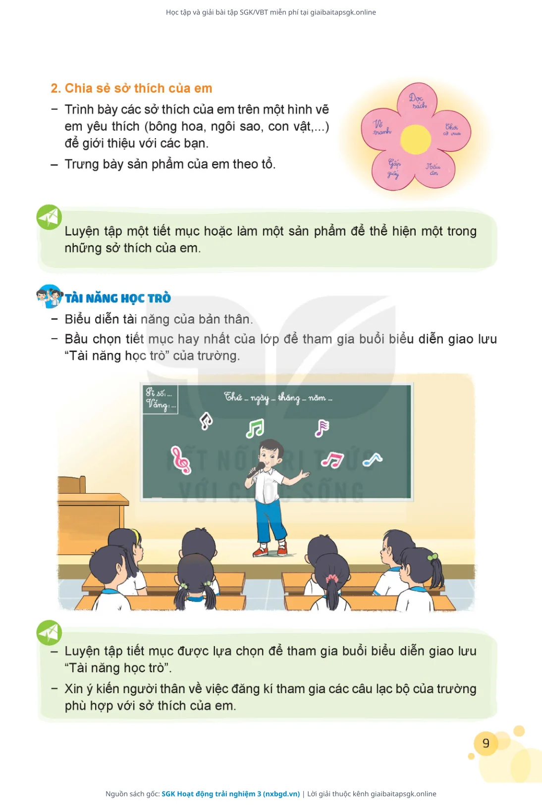 Trang 10 sách giáo khoa SGK Hoạt động trải nghiệm 3 thu nhỏ