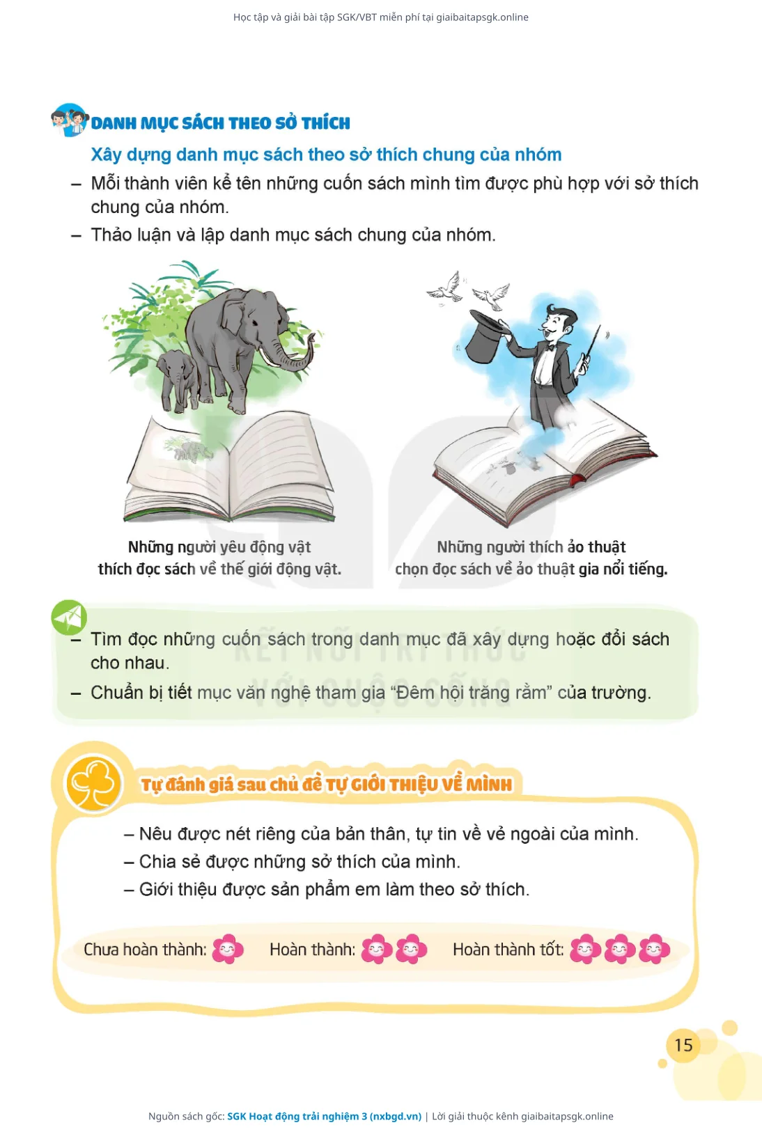 Trang 16 sách giáo khoa SGK Hoạt động trải nghiệm 3 thu nhỏ