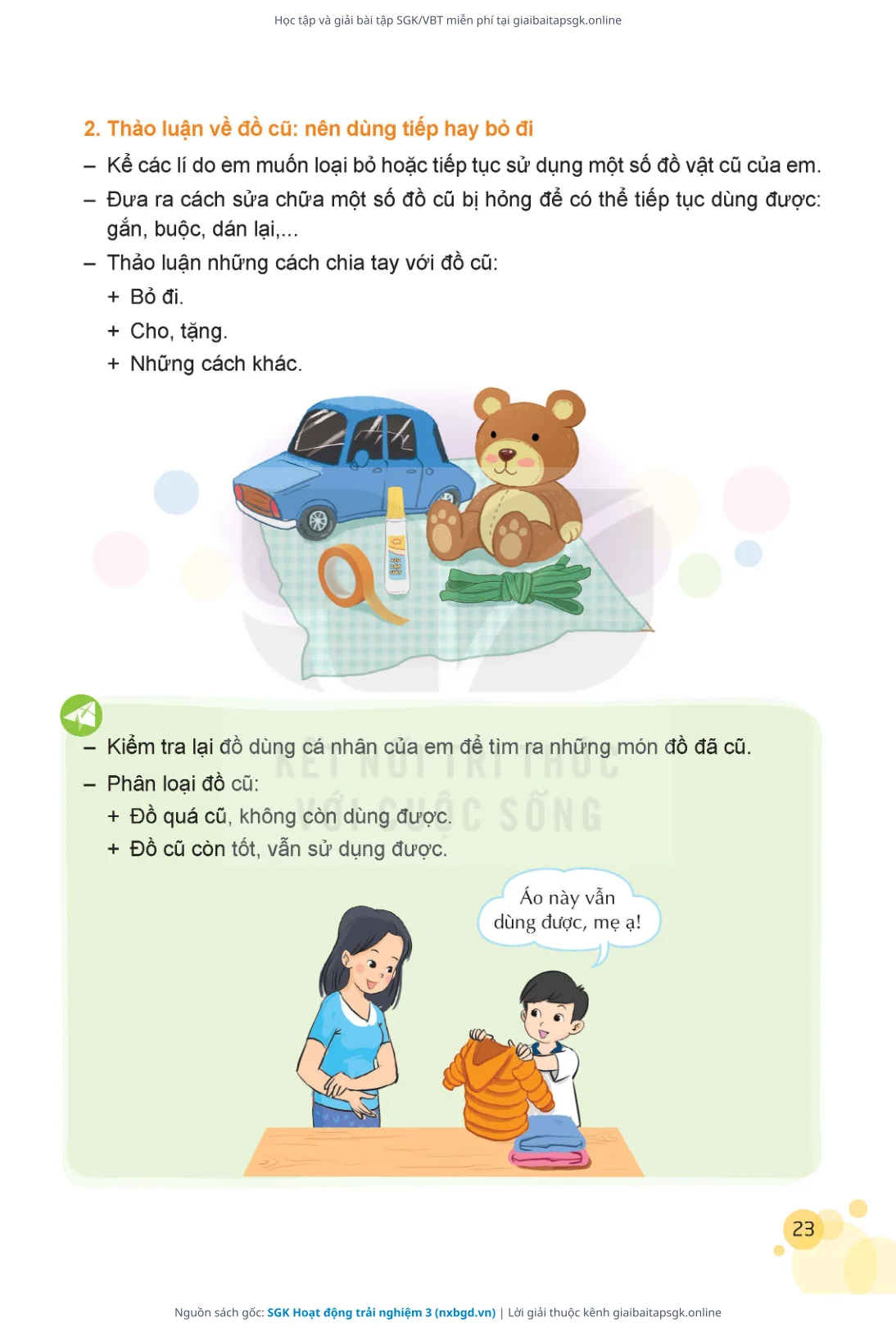 Trang 24 sách giáo khoa SGK Hoạt động trải nghiệm 3 thu nhỏ