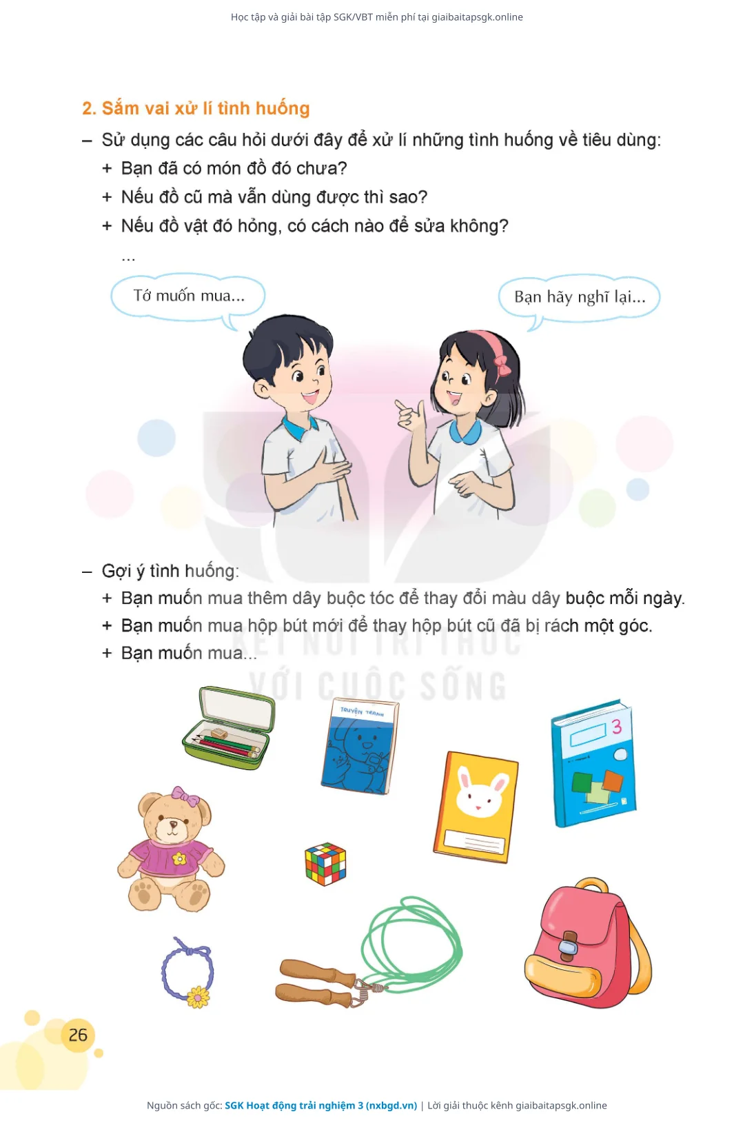 Trang 27 sách giáo khoa SGK Hoạt động trải nghiệm 3 thu nhỏ