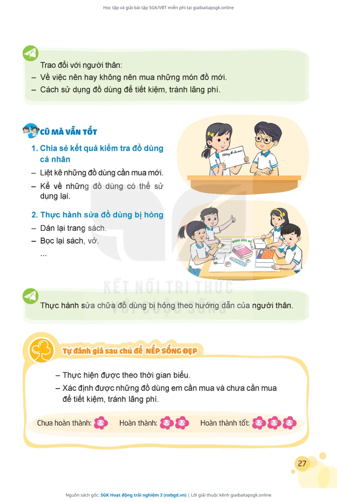 Trang 28 sách giáo khoa SGK Hoạt động trải nghiệm 3 thu nhỏ