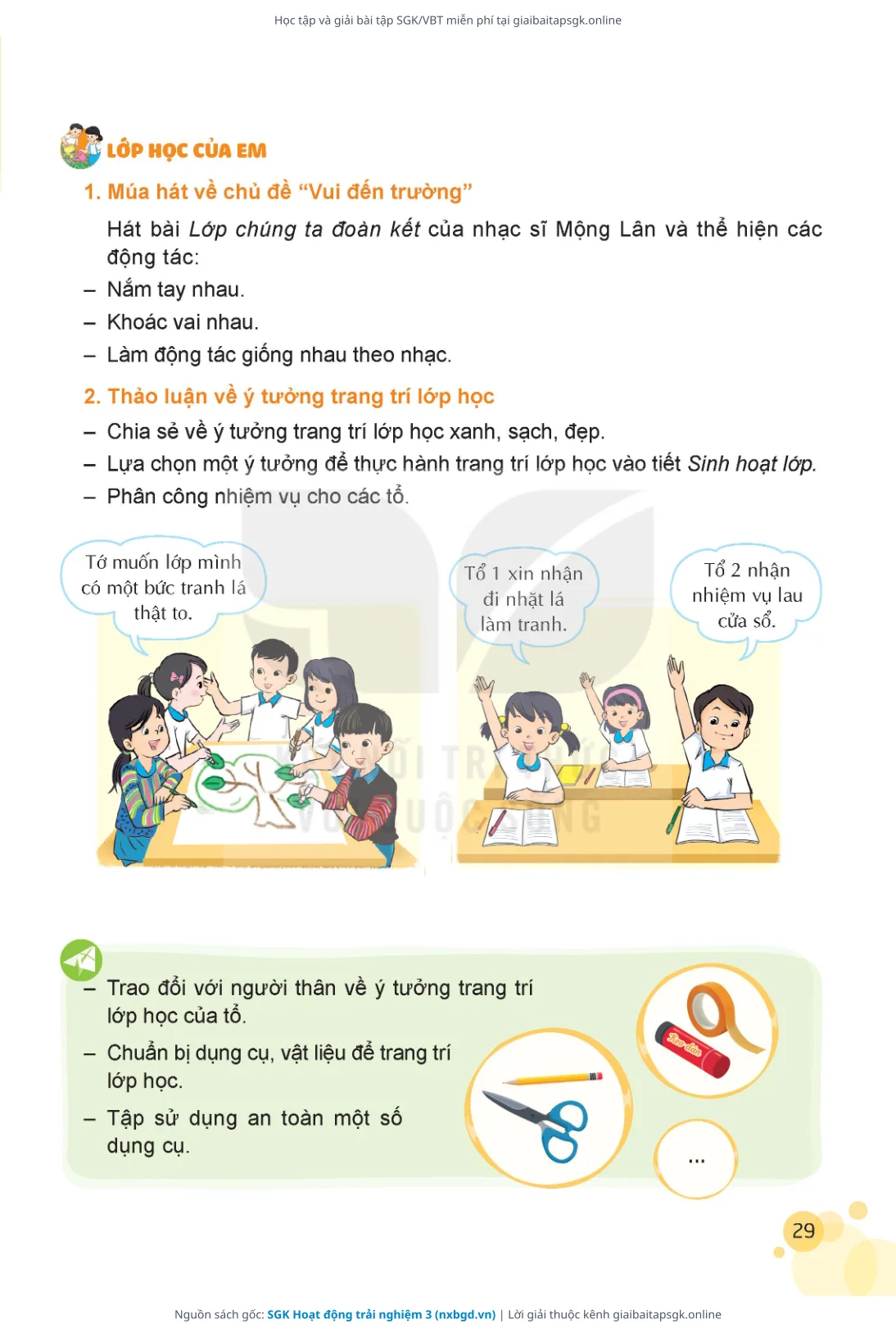 Trang 30 sách giáo khoa SGK Hoạt động trải nghiệm 3 thu nhỏ