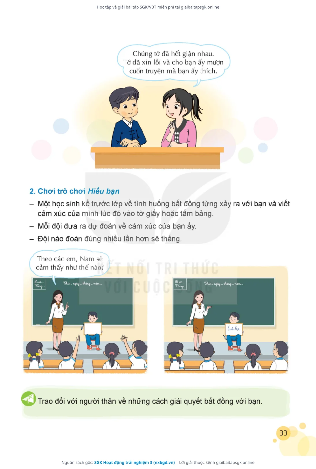 Trang 34 sách giáo khoa SGK Hoạt động trải nghiệm 3 thu nhỏ