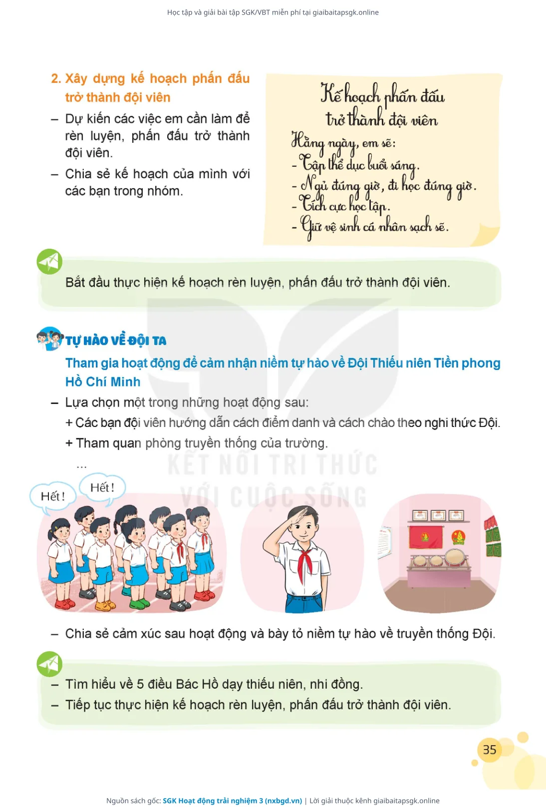 Trang 36 sách giáo khoa SGK Hoạt động trải nghiệm 3 thu nhỏ
