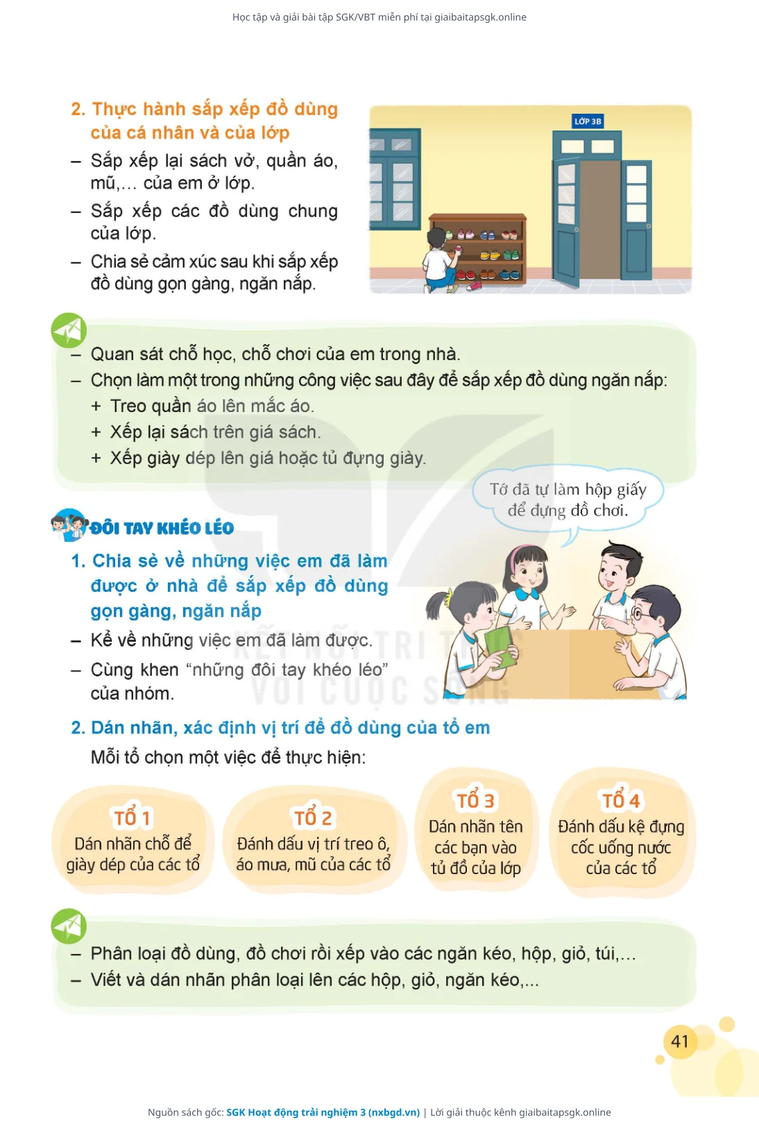 Trang 42 sách giáo khoa SGK Hoạt động trải nghiệm 3 thu nhỏ