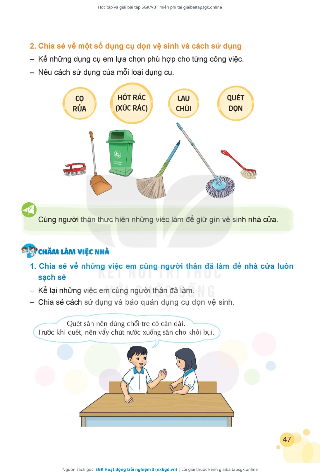 Trang 48 sách giáo khoa SGK Hoạt động trải nghiệm 3 thu nhỏ