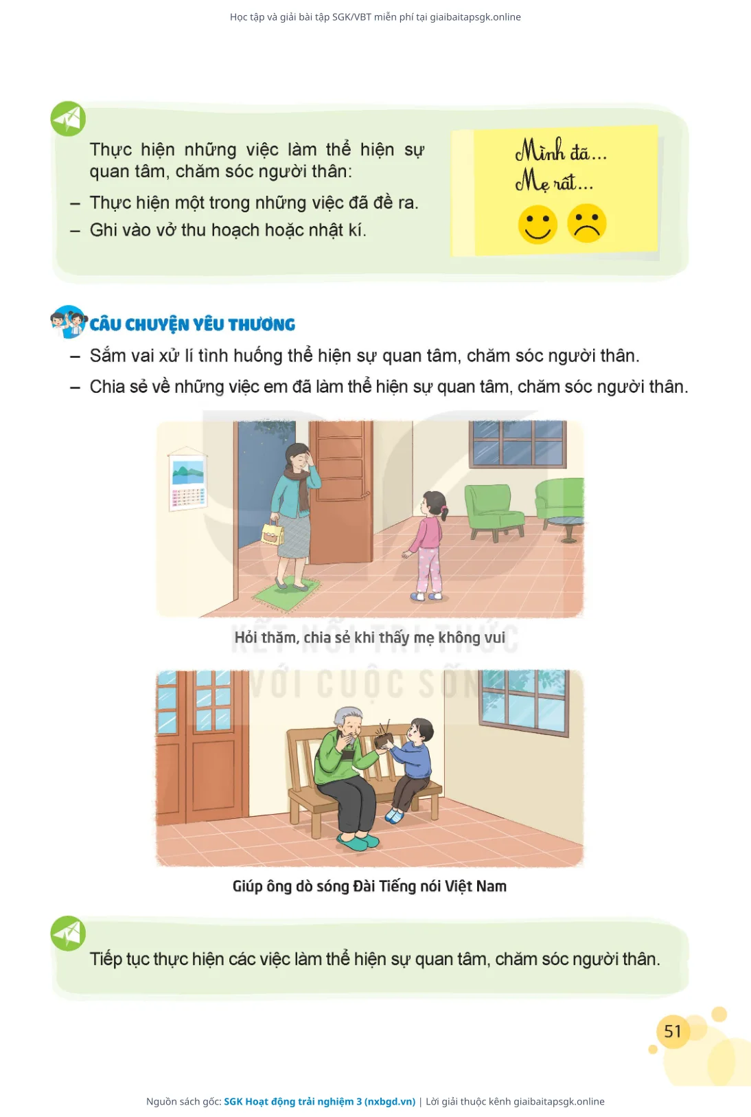 Trang 52 sách giáo khoa SGK Hoạt động trải nghiệm 3 thu nhỏ