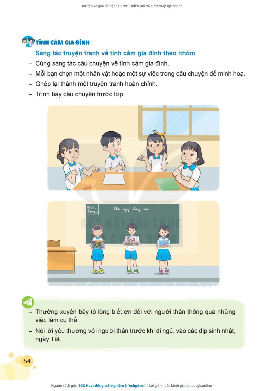 Trang 55 sách giáo khoa SGK Hoạt động trải nghiệm 3 thu nhỏ