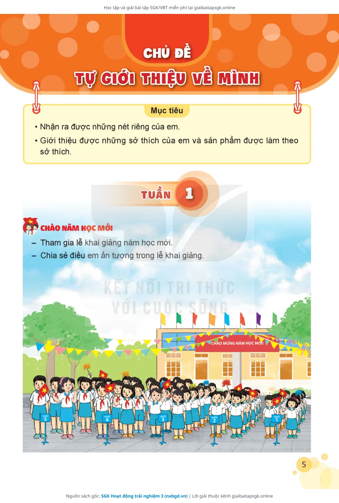 Trang 6 sách giáo khoa SGK Hoạt động trải nghiệm 3 thu nhỏ