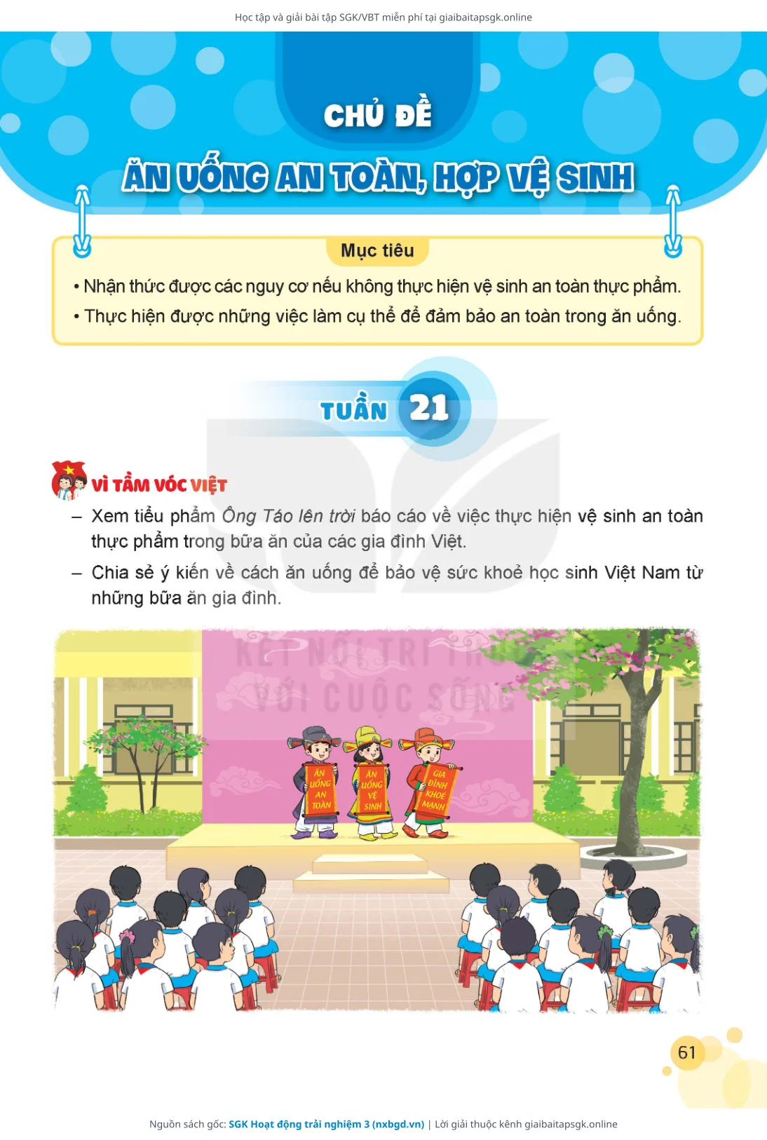 Trang 62 sách giáo khoa SGK Hoạt động trải nghiệm 3 thu nhỏ