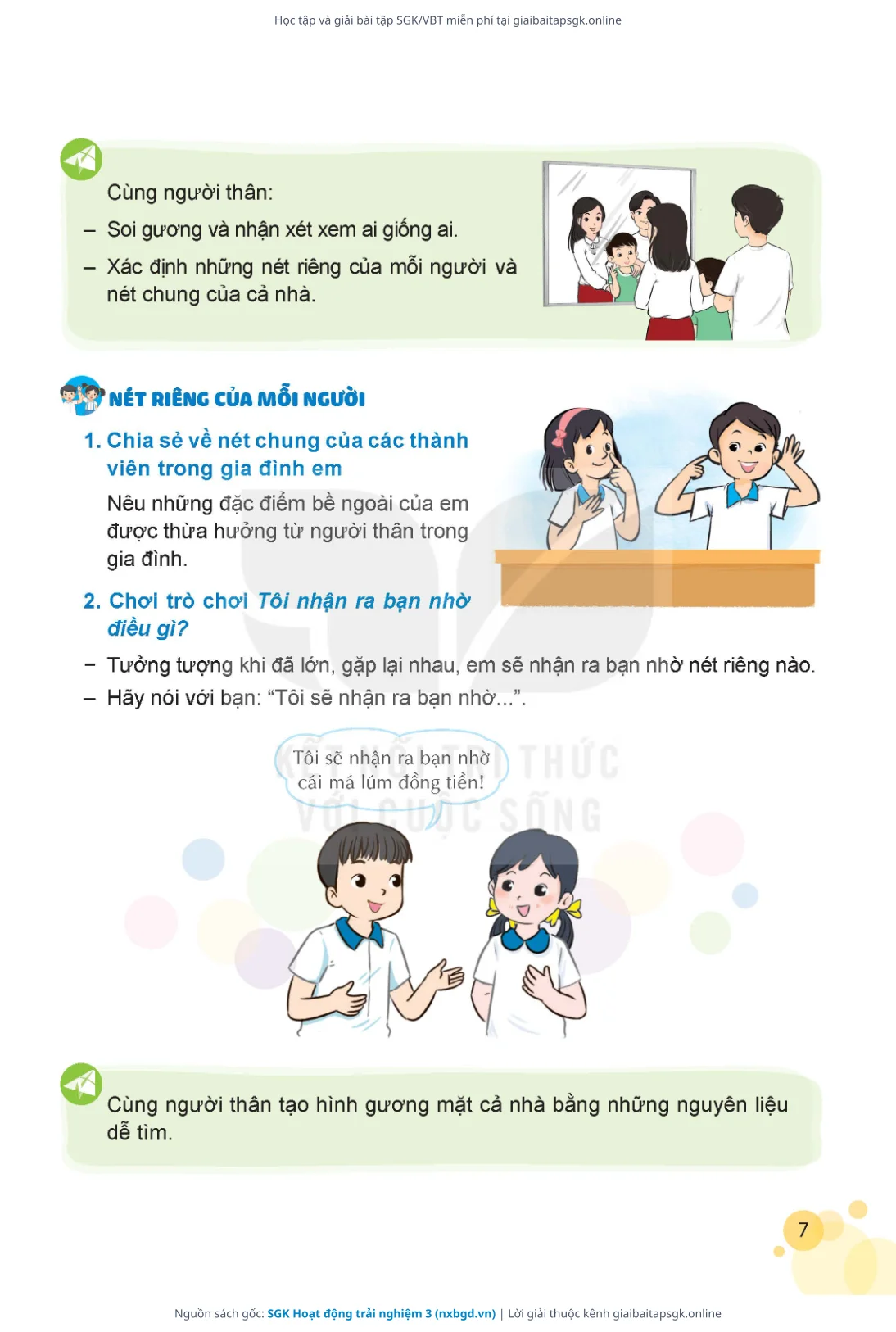 Trang 8 sách giáo khoa SGK Hoạt động trải nghiệm 3 thu nhỏ