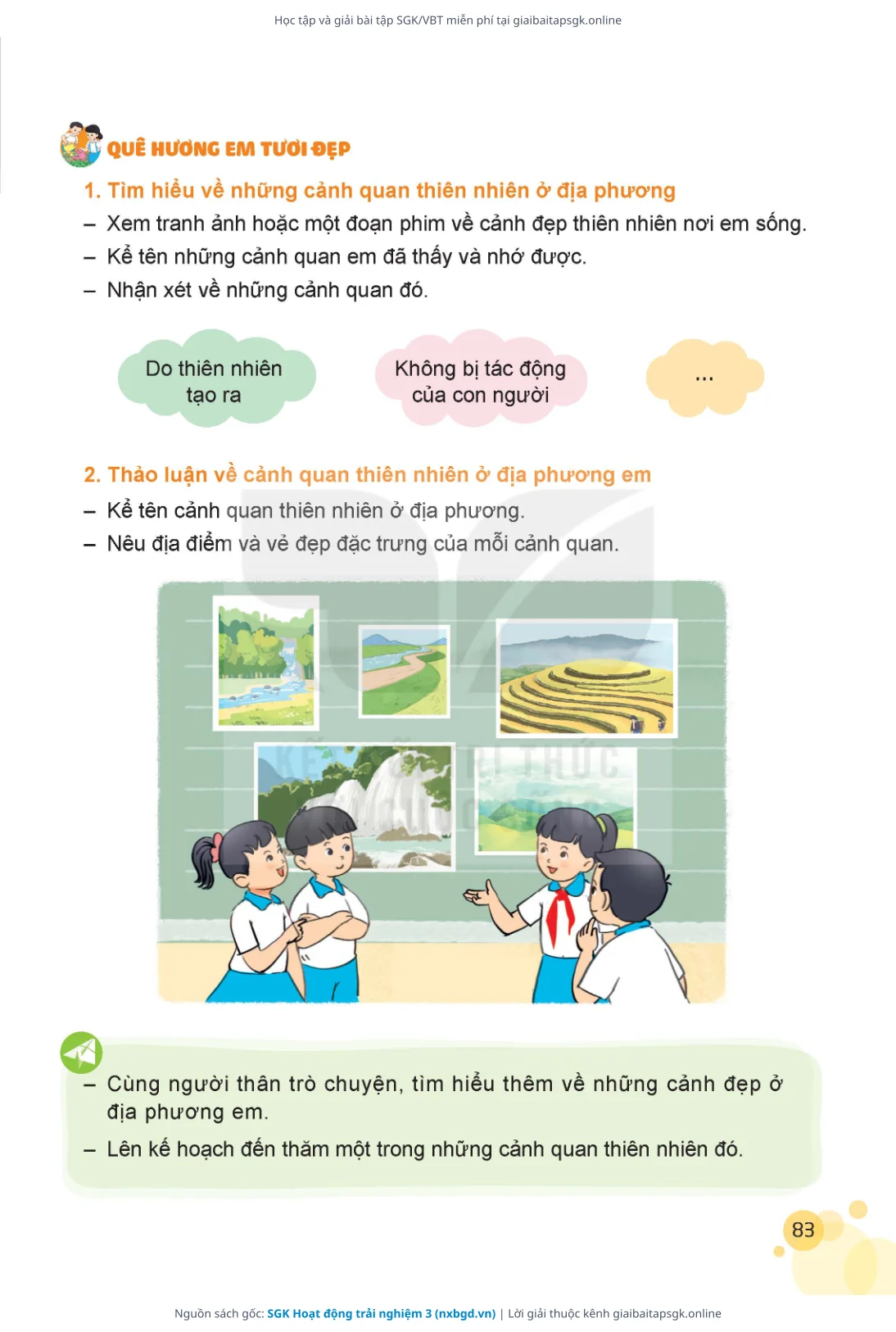 Trang 84 sách giáo khoa SGK Hoạt động trải nghiệm 3 thu nhỏ