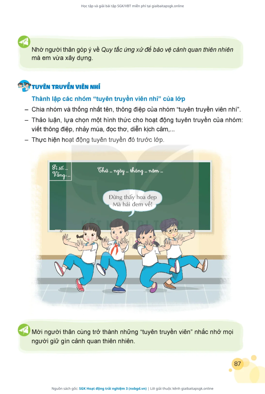 Trang 88 sách giáo khoa SGK Hoạt động trải nghiệm 3 thu nhỏ