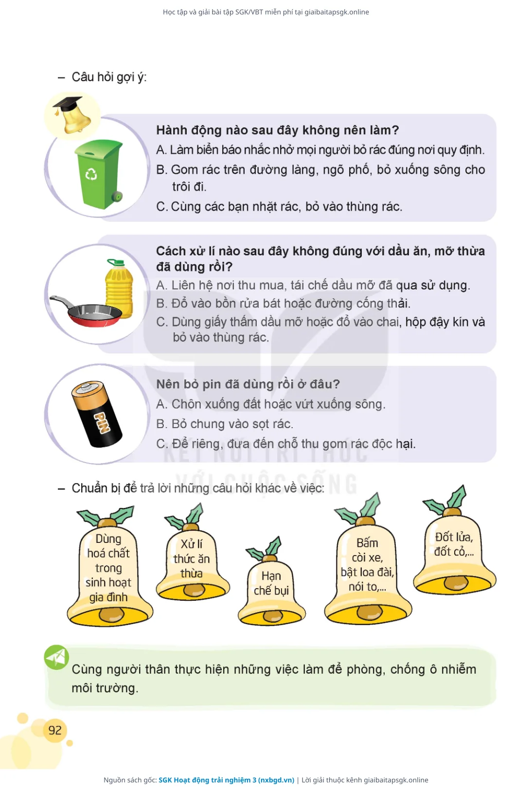 Trang 93 sách giáo khoa SGK Hoạt động trải nghiệm 3 thu nhỏ