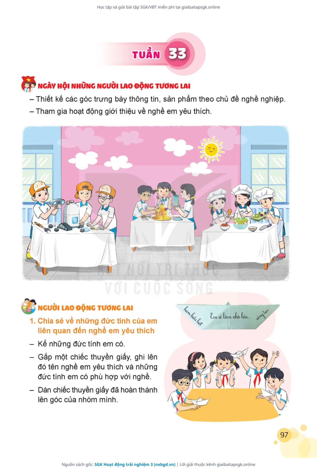Trang 98 sách giáo khoa SGK Hoạt động trải nghiệm 3 thu nhỏ
