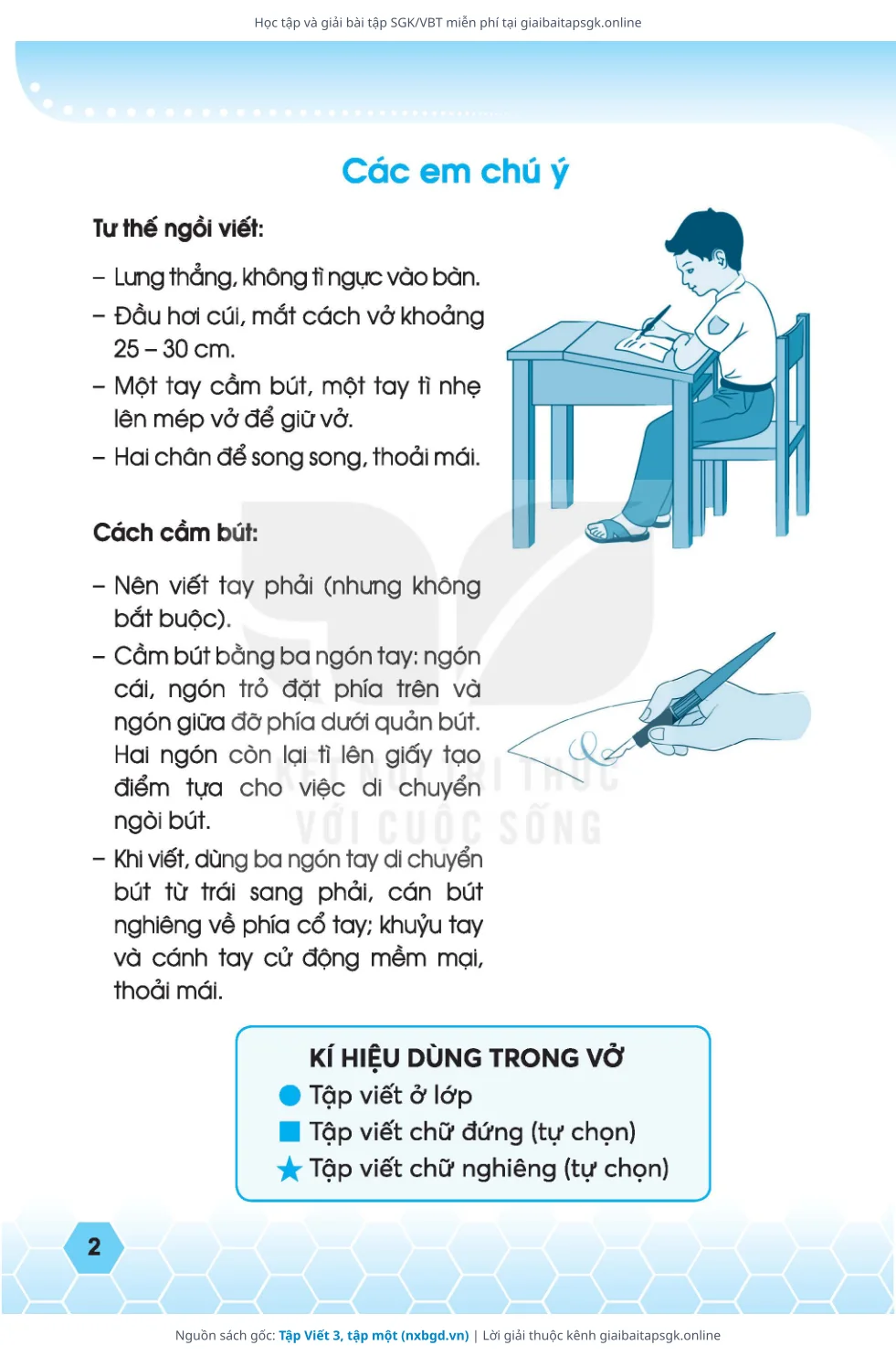 Trang 3 sách giáo khoa Tập Viết 3, tập một thu nhỏ