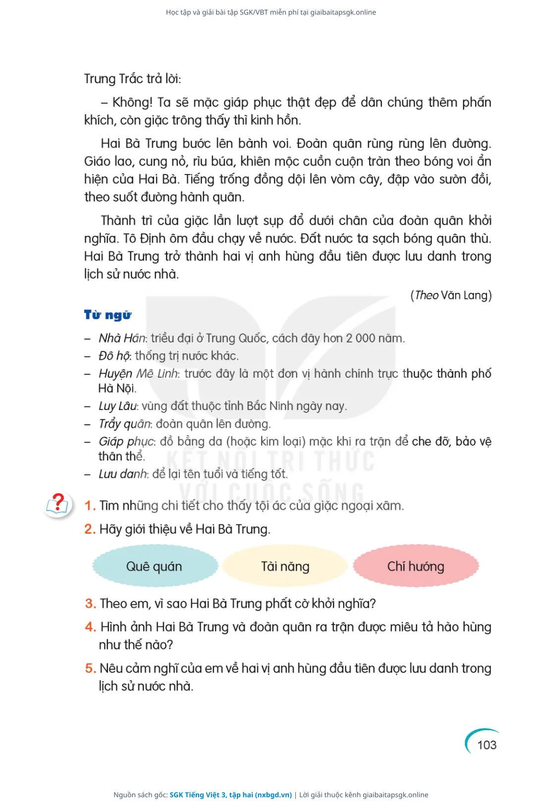 Trang 104 sách giáo khoa SGK Tiếng Việt 3, tập hai thu nhỏ