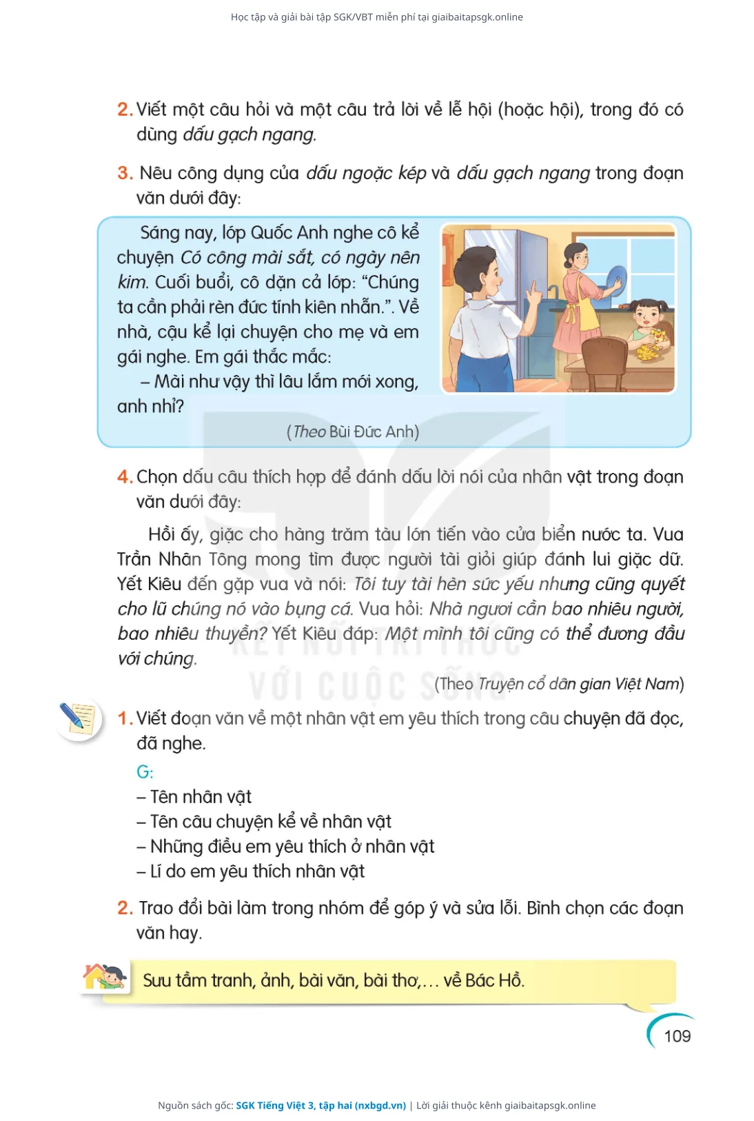 Trang 110 sách giáo khoa SGK Tiếng Việt 3, tập hai thu nhỏ