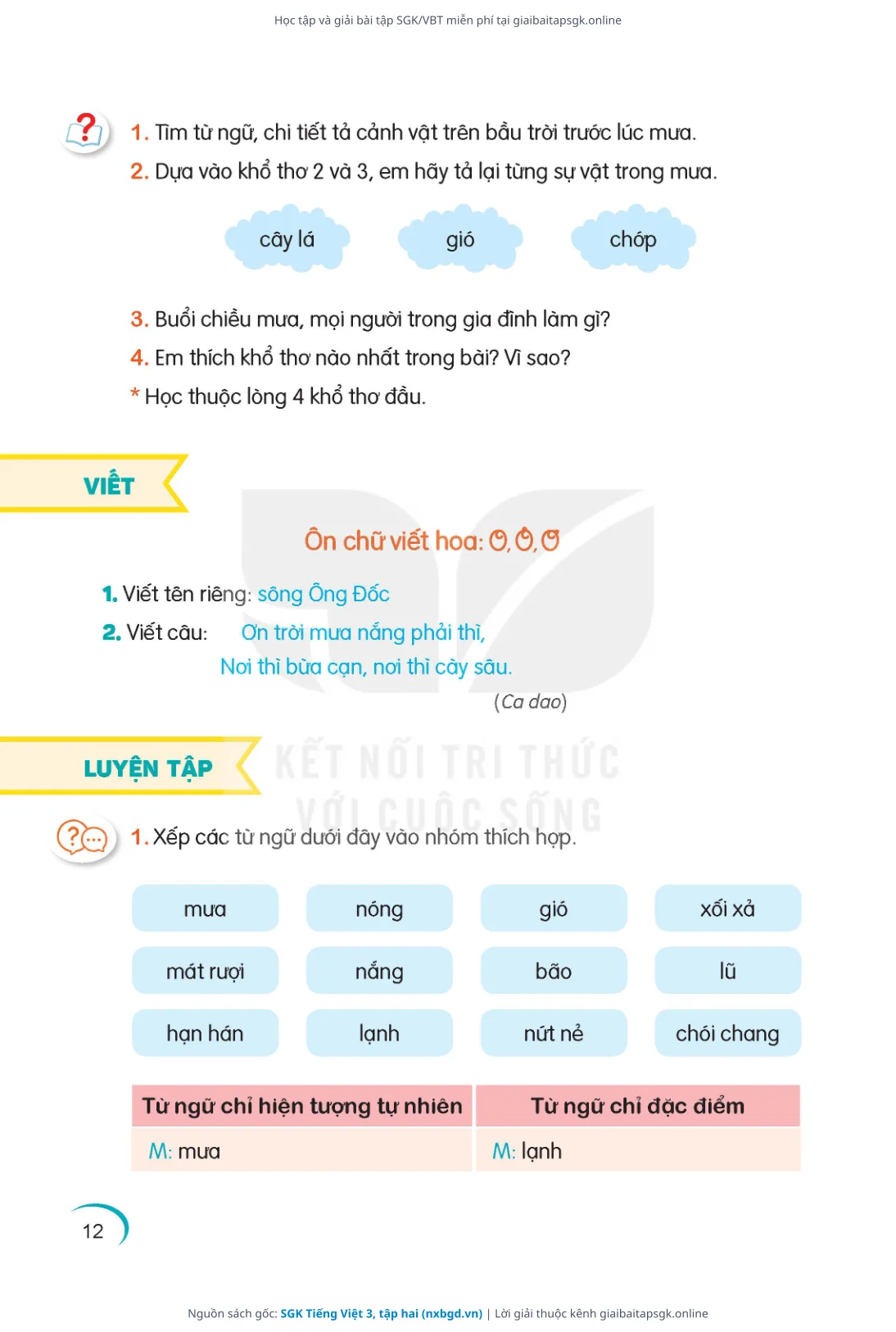 Trang 13 sách giáo khoa SGK Tiếng Việt 3, tập hai thu nhỏ