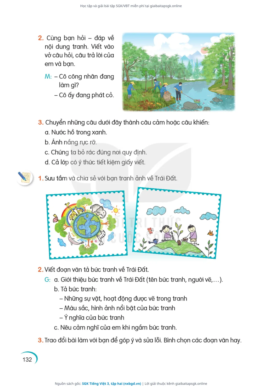 Trang 133 sách giáo khoa SGK Tiếng Việt 3, tập hai thu nhỏ