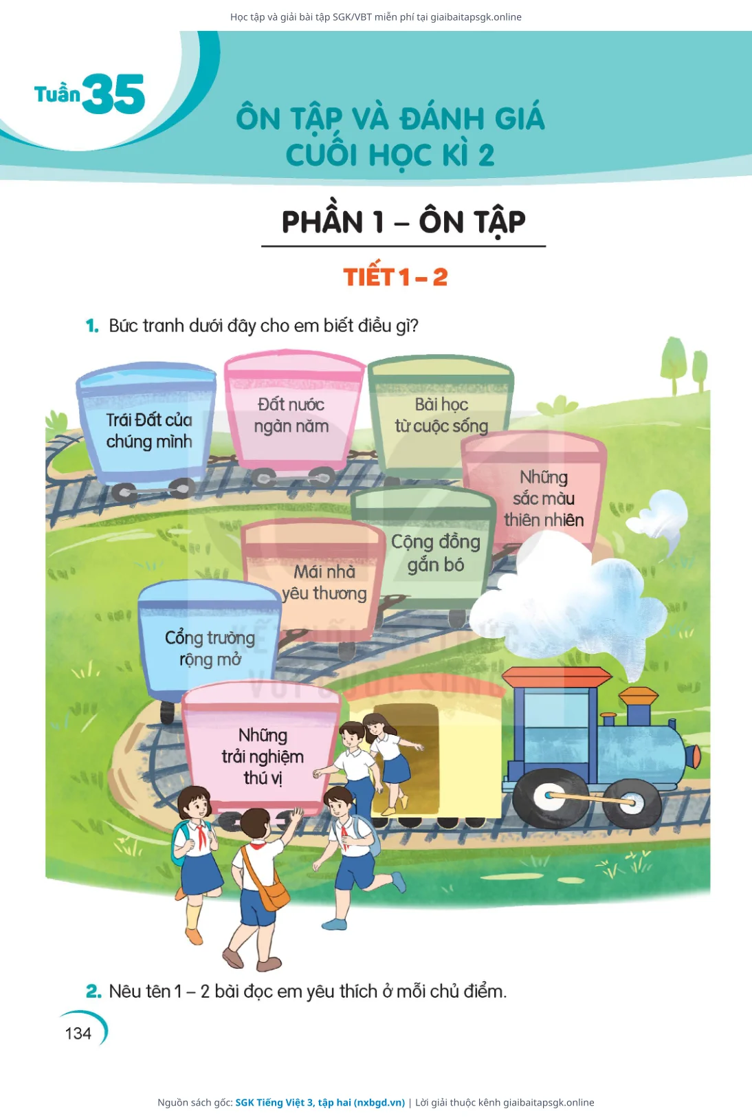 Trang 135 sách giáo khoa SGK Tiếng Việt 3, tập hai thu nhỏ