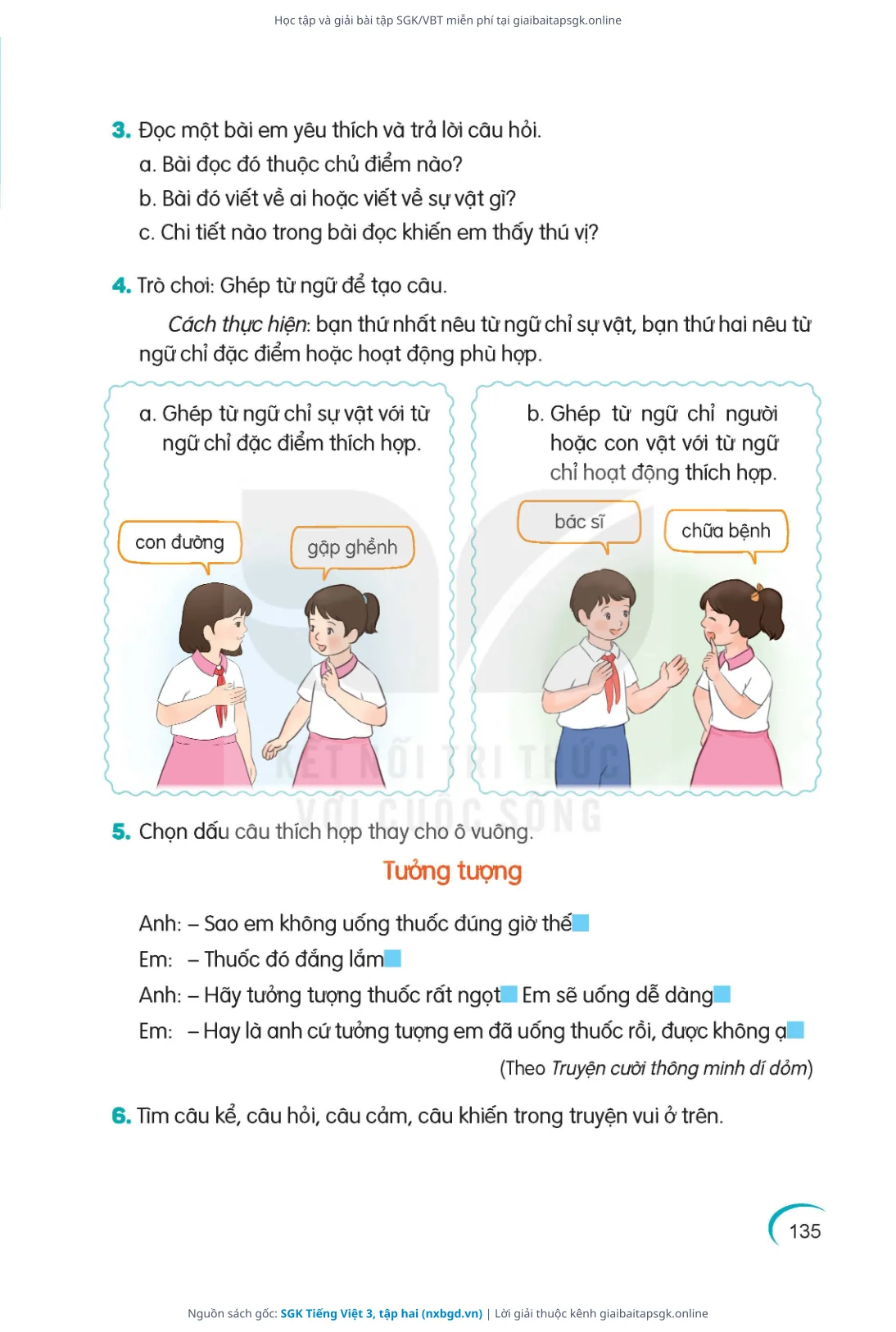 Trang 136 sách giáo khoa SGK Tiếng Việt 3, tập hai thu nhỏ