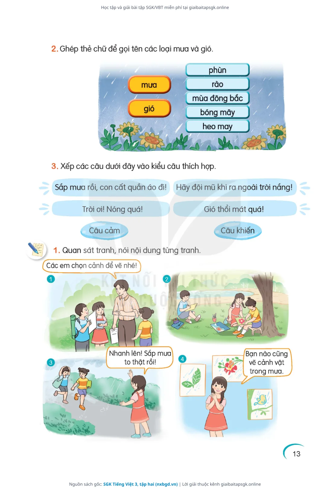 Trang 14 sách giáo khoa SGK Tiếng Việt 3, tập hai thu nhỏ