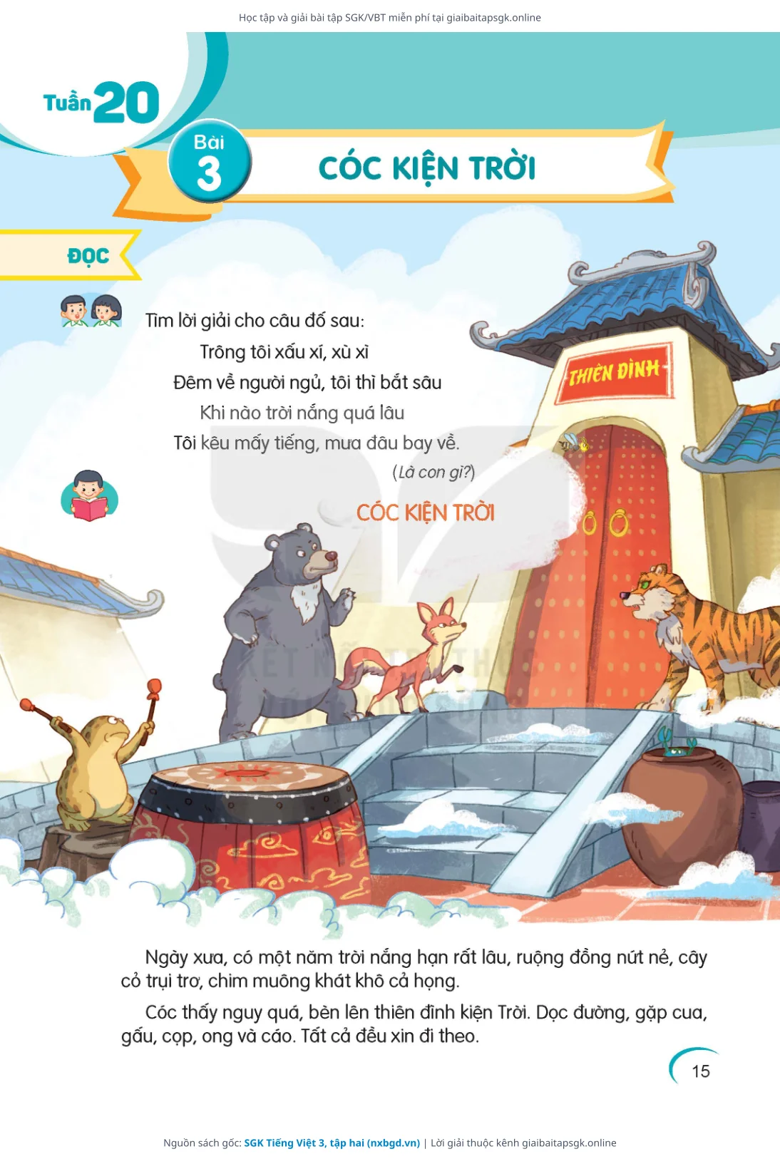 Trang 16 sách giáo khoa SGK Tiếng Việt 3, tập hai thu nhỏ