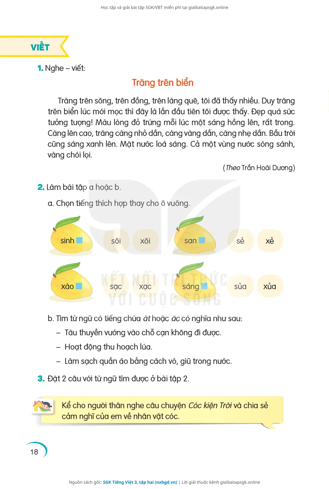Trang 19 sách giáo khoa SGK Tiếng Việt 3, tập hai thu nhỏ