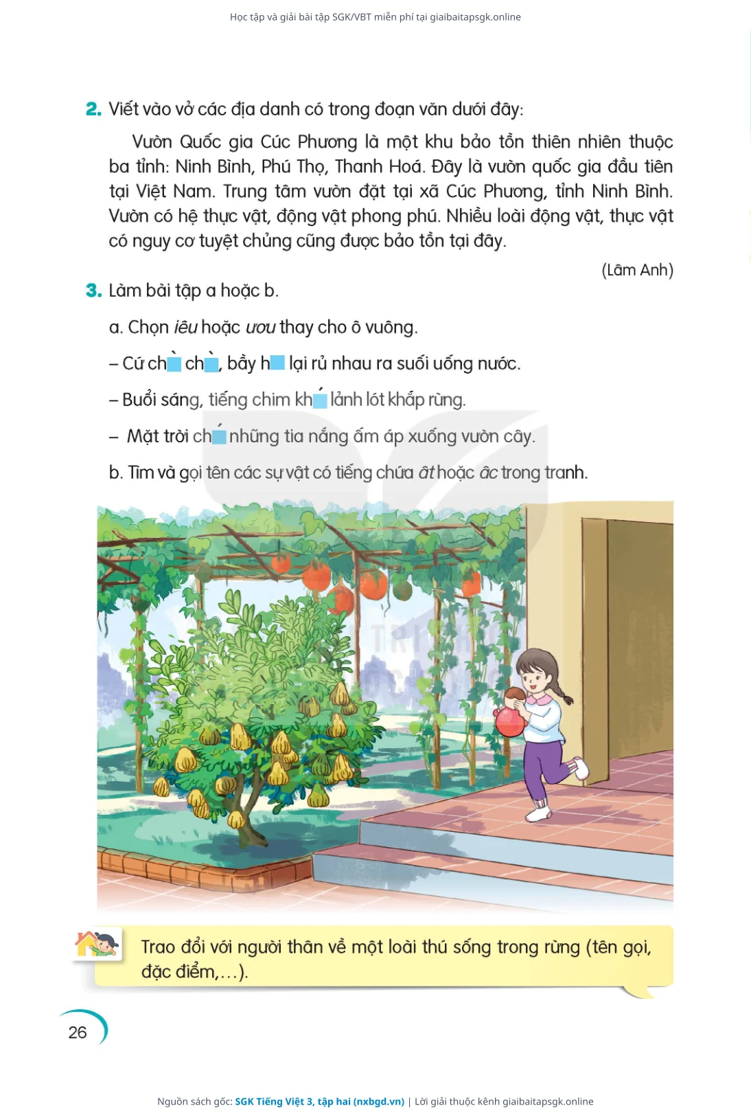 Trang 27 sách giáo khoa SGK Tiếng Việt 3, tập hai thu nhỏ