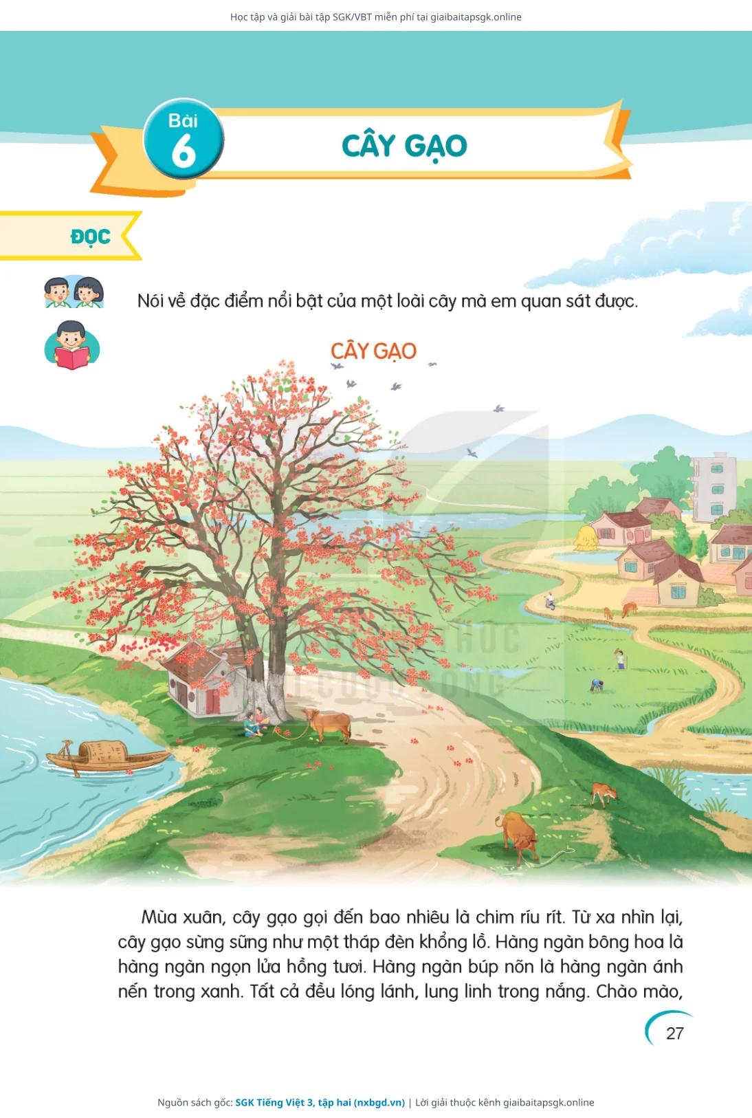 Trang 28 sách giáo khoa SGK Tiếng Việt 3, tập hai thu nhỏ