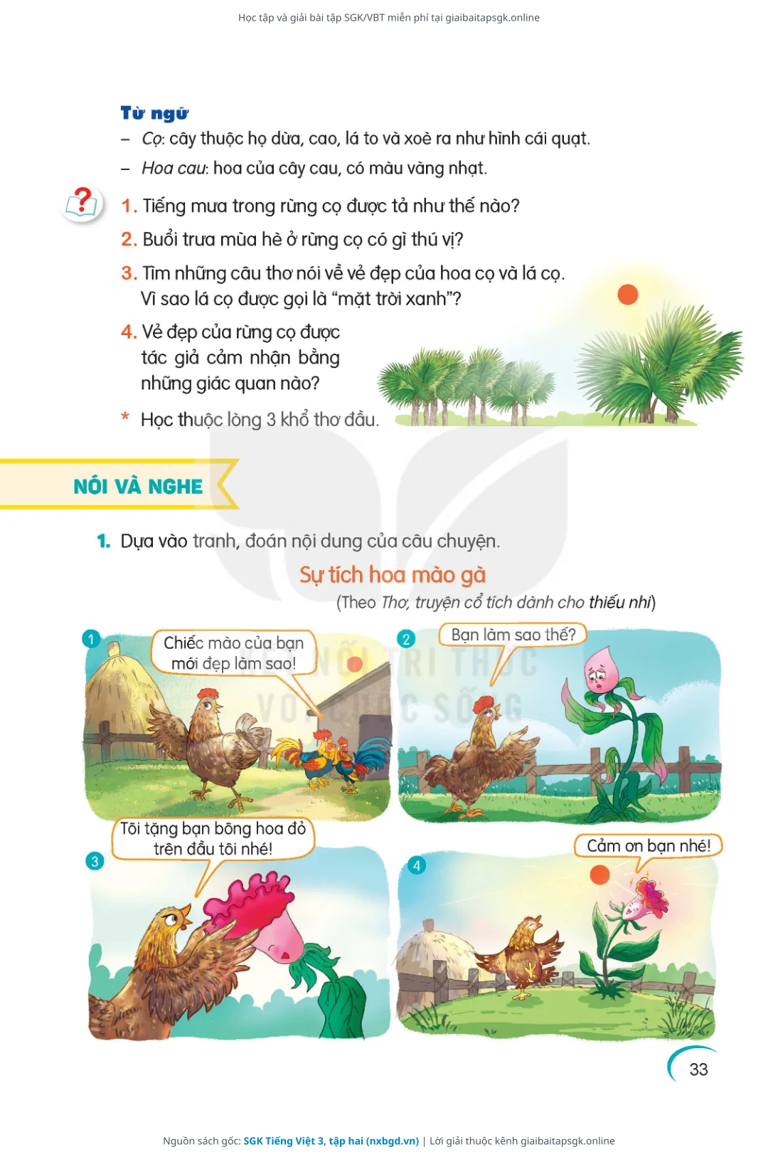 Trang 34 sách giáo khoa SGK Tiếng Việt 3, tập hai thu nhỏ