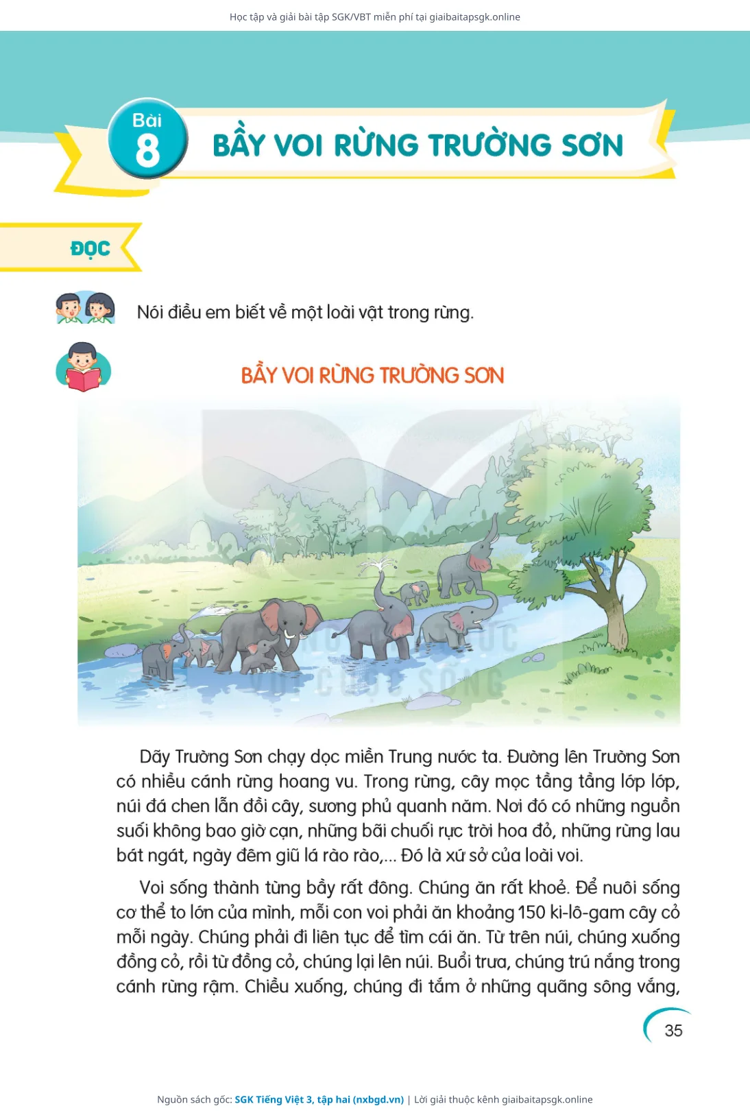 Trang 36 sách giáo khoa SGK Tiếng Việt 3, tập hai thu nhỏ