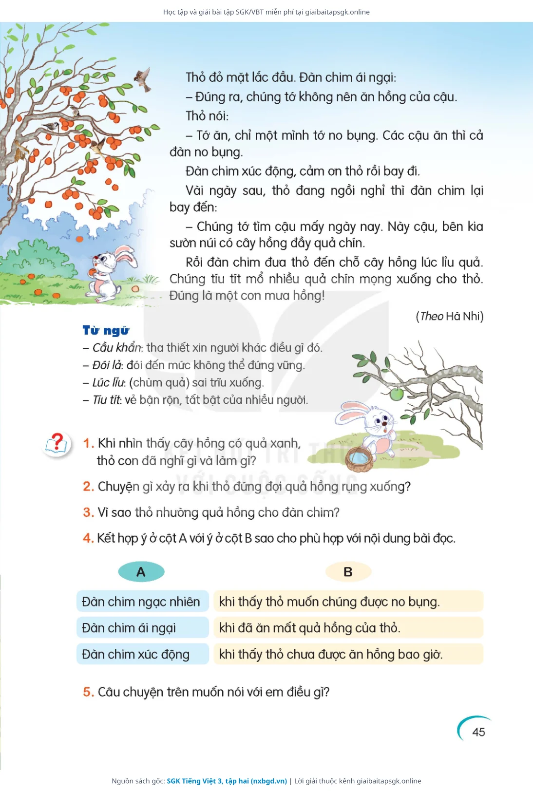 Trang 46 sách giáo khoa SGK Tiếng Việt 3, tập hai thu nhỏ