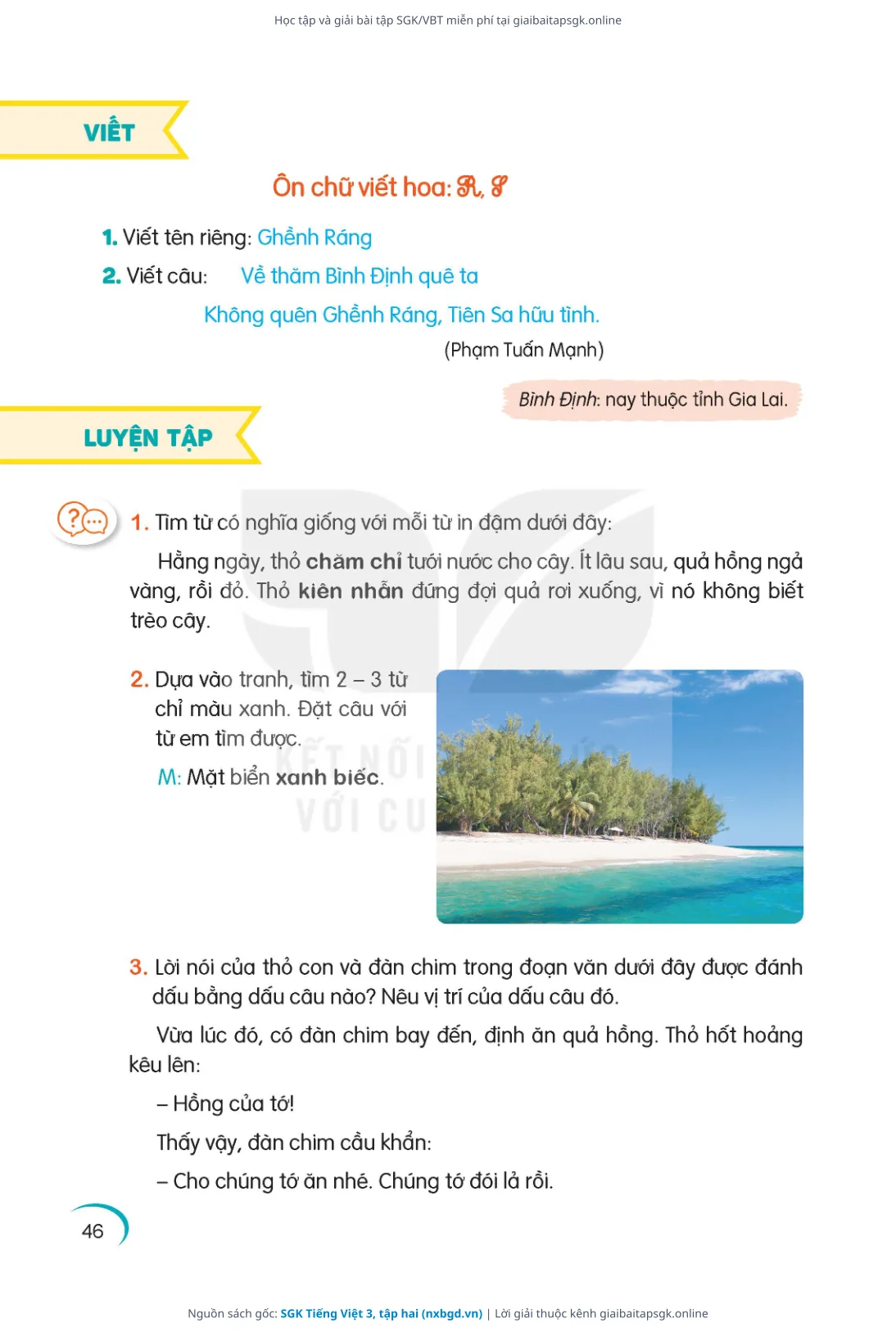 Trang 47 sách giáo khoa SGK Tiếng Việt 3, tập hai thu nhỏ