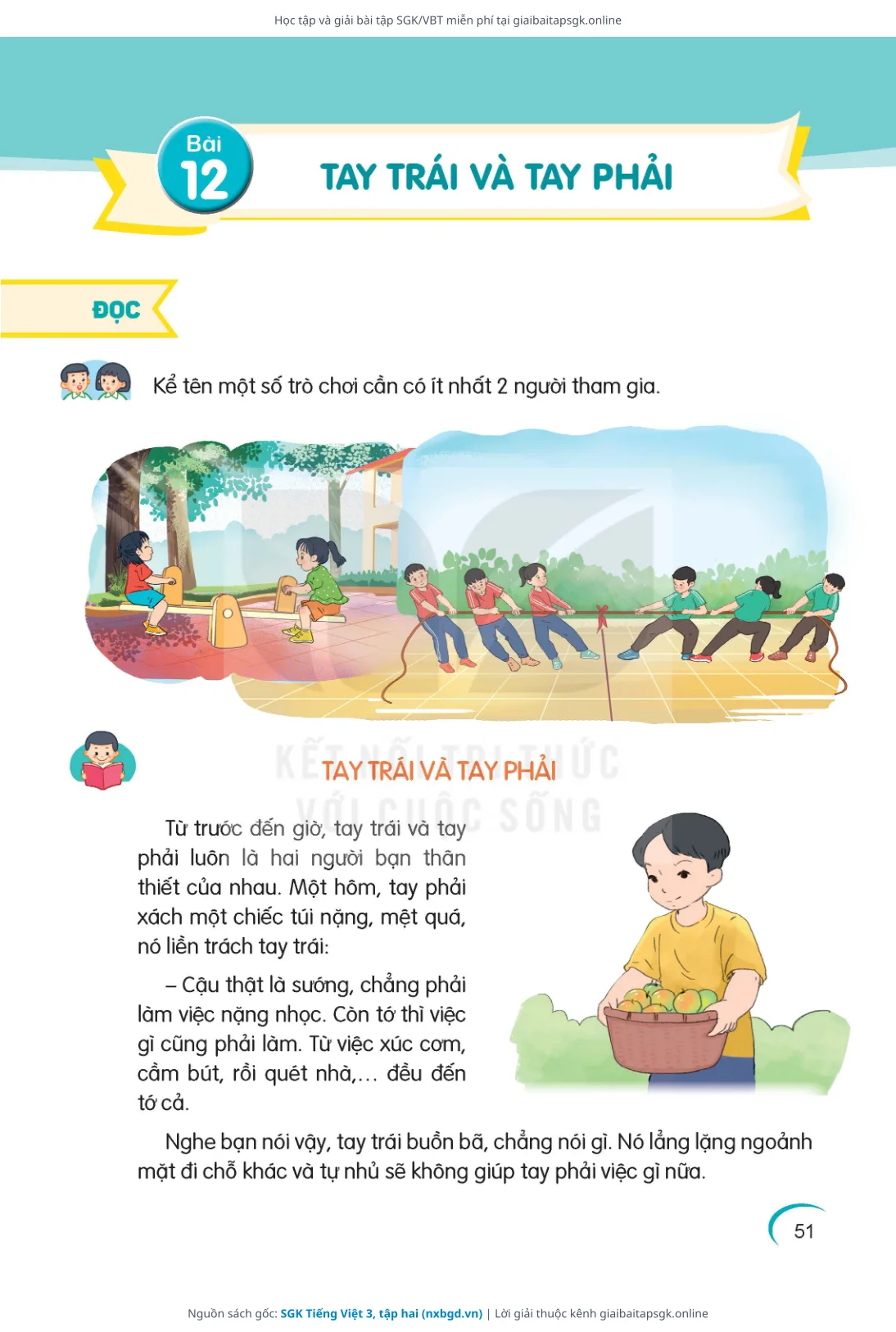 Trang 52 sách giáo khoa SGK Tiếng Việt 3, tập hai thu nhỏ