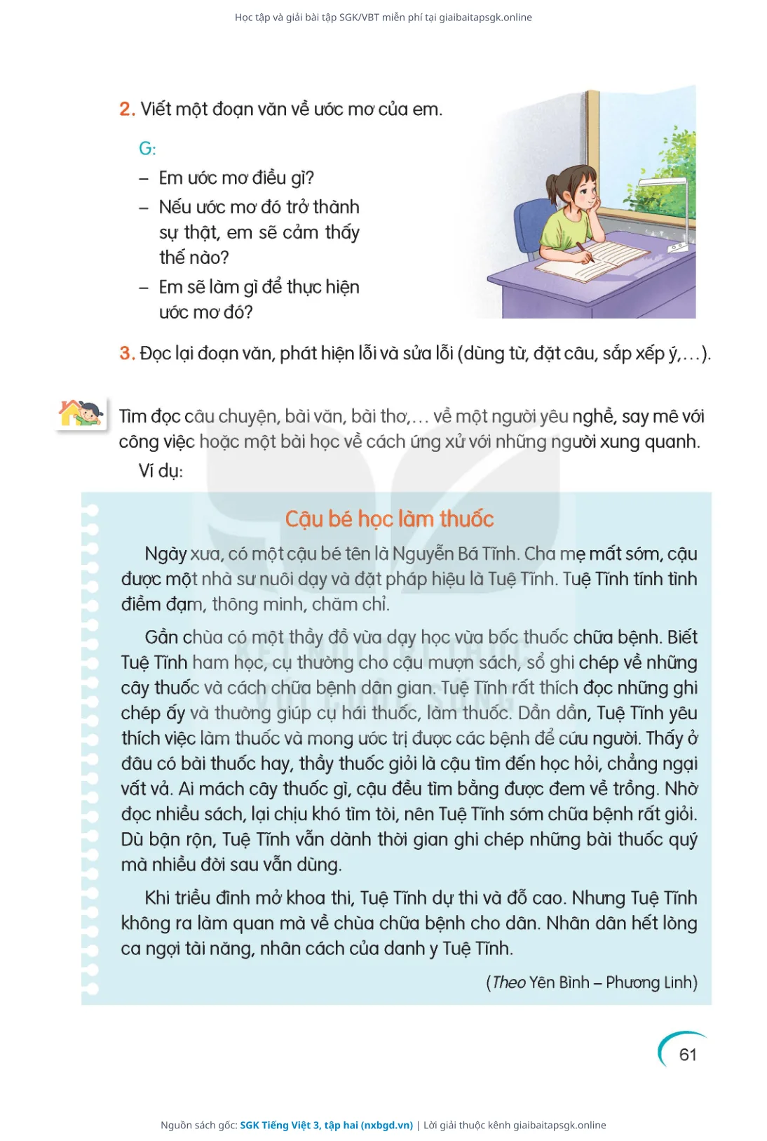 Trang 62 sách giáo khoa SGK Tiếng Việt 3, tập hai thu nhỏ