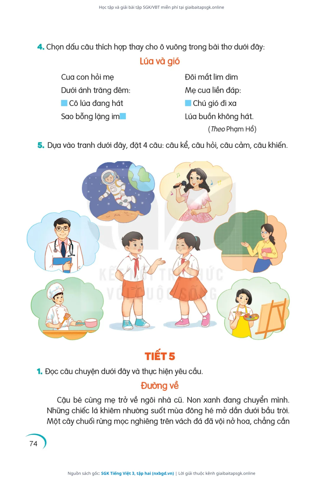 Trang 75 sách giáo khoa SGK Tiếng Việt 3, tập hai thu nhỏ
