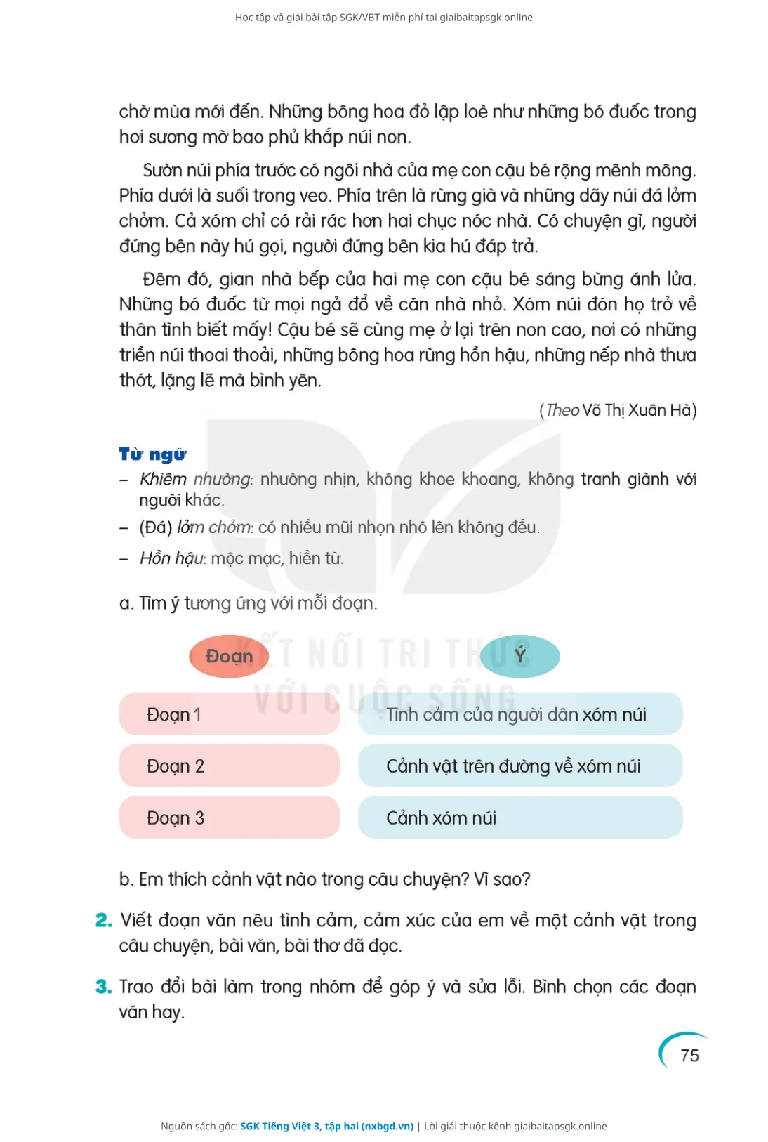 Trang 76 sách giáo khoa SGK Tiếng Việt 3, tập hai thu nhỏ