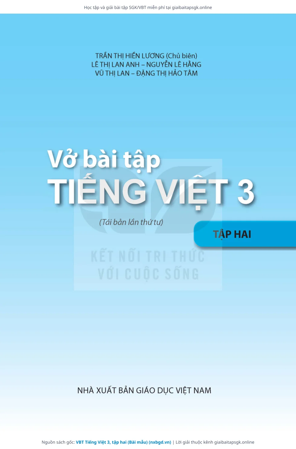Trang 2 sách giáo khoa VBT Tiếng Việt 3, tập hai (Bài mẫu) thu nhỏ
