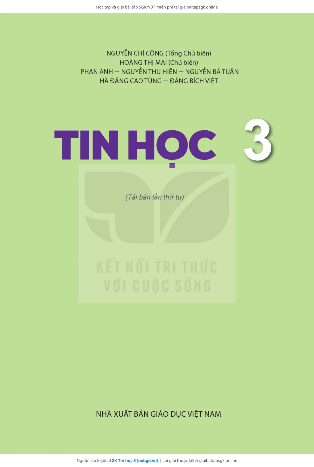 Trang 2 sách giáo khoa SGK Tin học 3 thu nhỏ