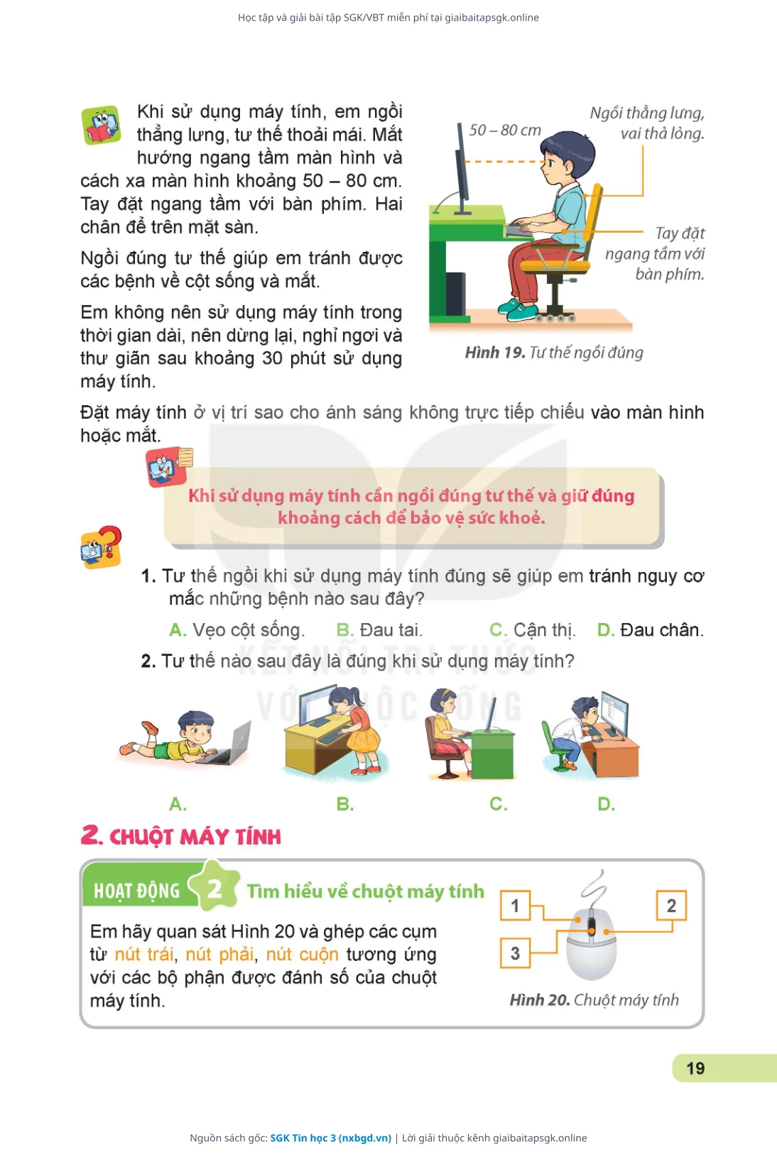 Trang 20 sách giáo khoa SGK Tin học 3 thu nhỏ