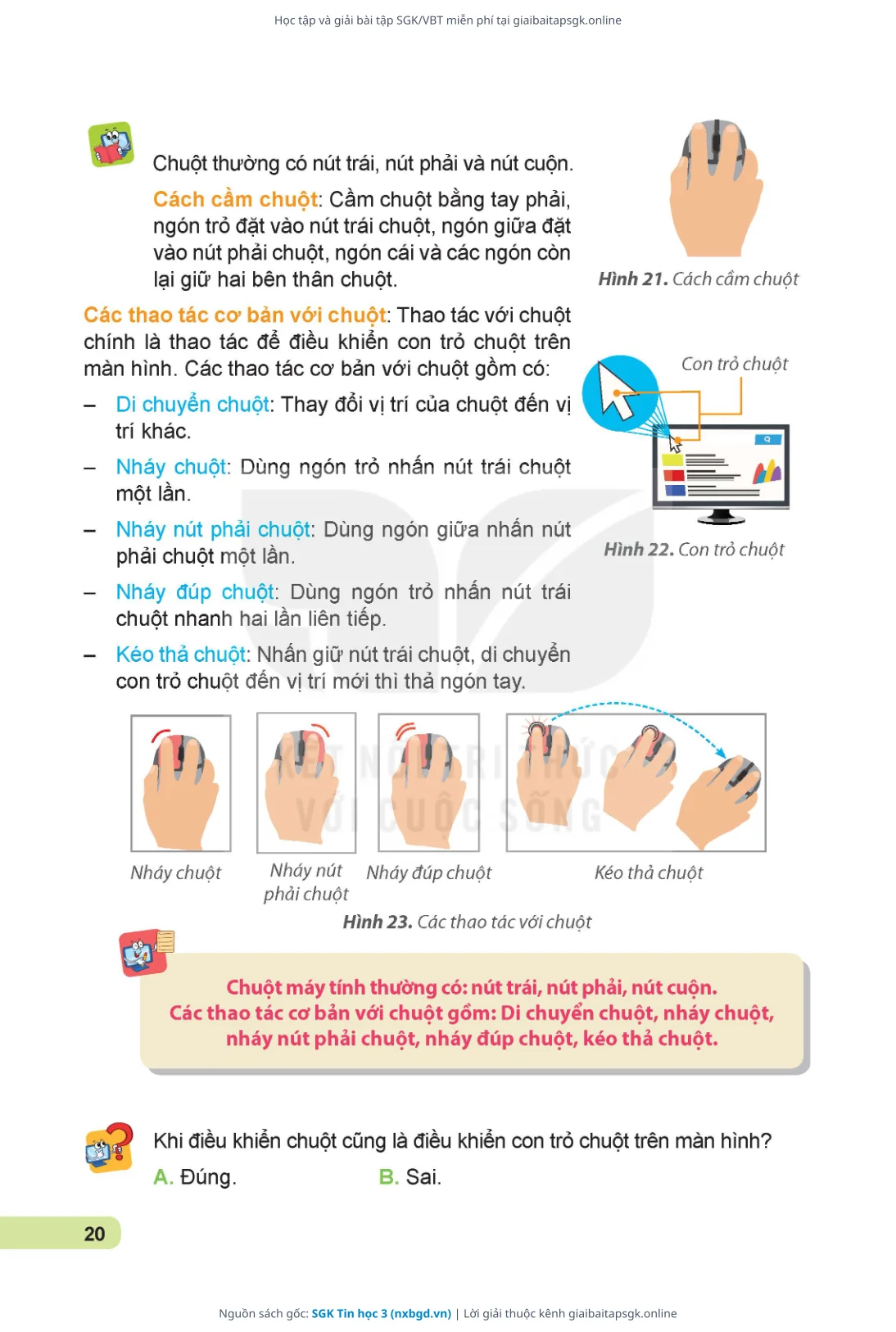 Trang 21 sách giáo khoa SGK Tin học 3 thu nhỏ