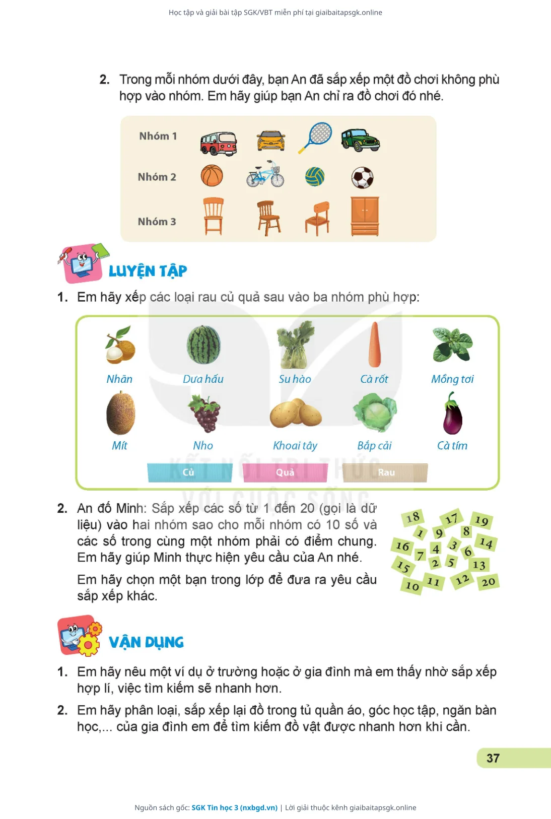 Trang 38 sách giáo khoa SGK Tin học 3 bản chuẩn