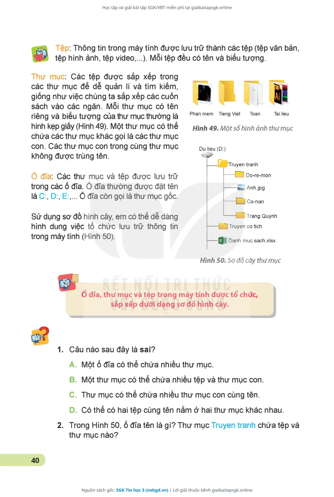 Trang 41 sách giáo khoa SGK Tin học 3 thu nhỏ